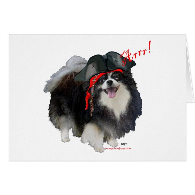 Pomerania negra pirata - Arrr! (Anverso (Horizontal))