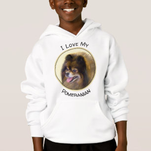 Pomerania Negra y Tan Pintura Original de Perro