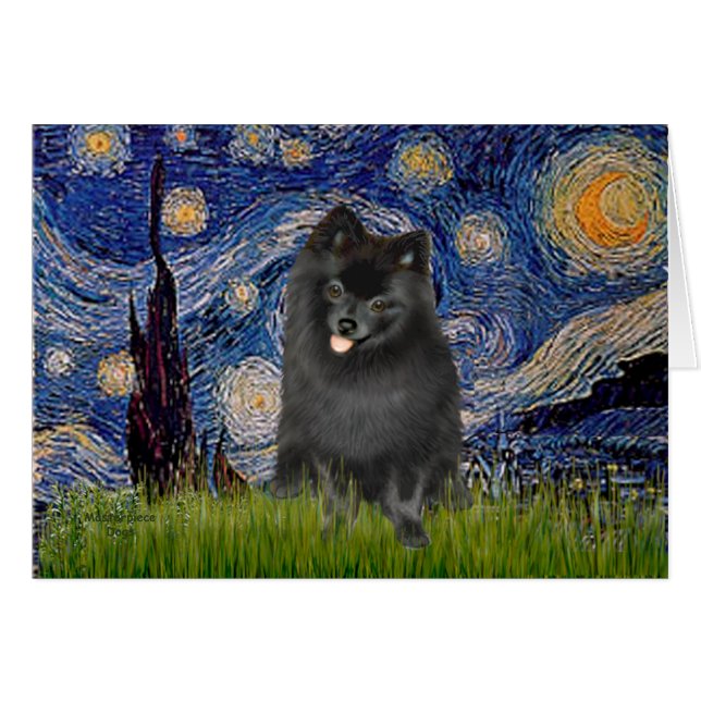 Pomerania (negro) - Noche estrellada (Anverso (Horizontal))