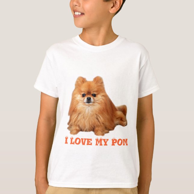 Pomeranian embroma la camiseta (Anverso)