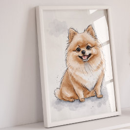 Pomerano | Impresión de perro | Impresión de arte