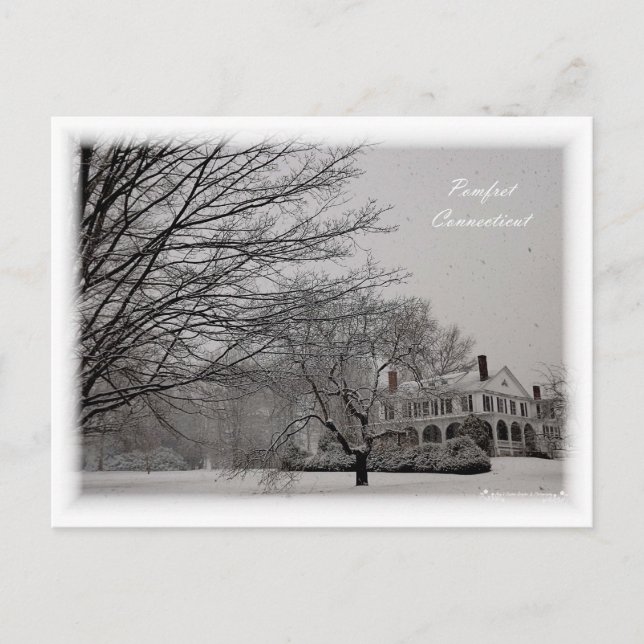 Pomfret, tarjeta postal de Connecticut (Anverso)