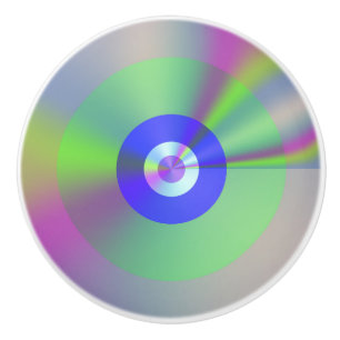 Pomo cerámico de gradiente de arcoiris irlandés