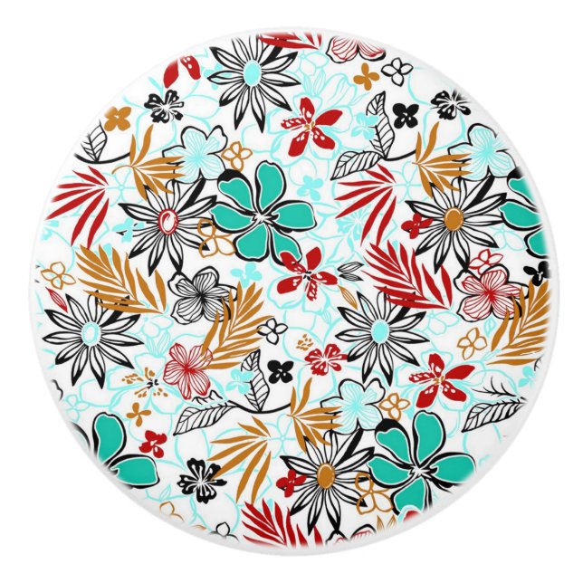 Pomo cerámico/floral (Anverso)