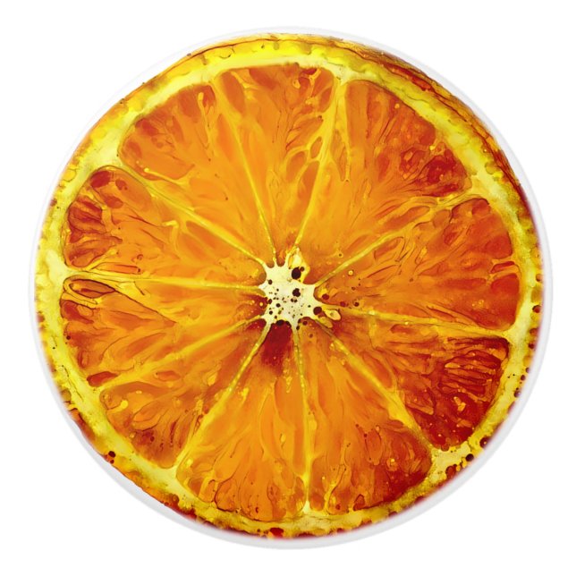 Pomo cerámico Naranja (Anverso)