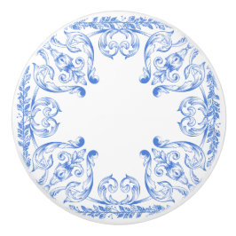 Pomo de cajón de cerámica de color azul claro