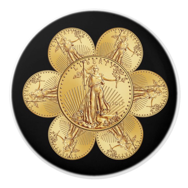 Pomo De Cerámica 2016 Libertad ~ Águila de oro estadounidense ~ * ~ (Anverso)