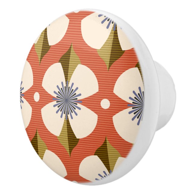 Pomo De Cerámica 7.º marrón de mariposas (Derecha)