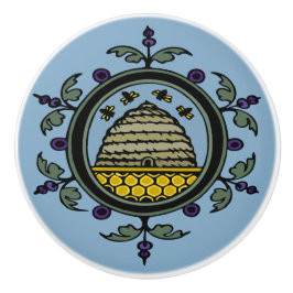 Pomo De Cerámica Abeja victoriana y colmena