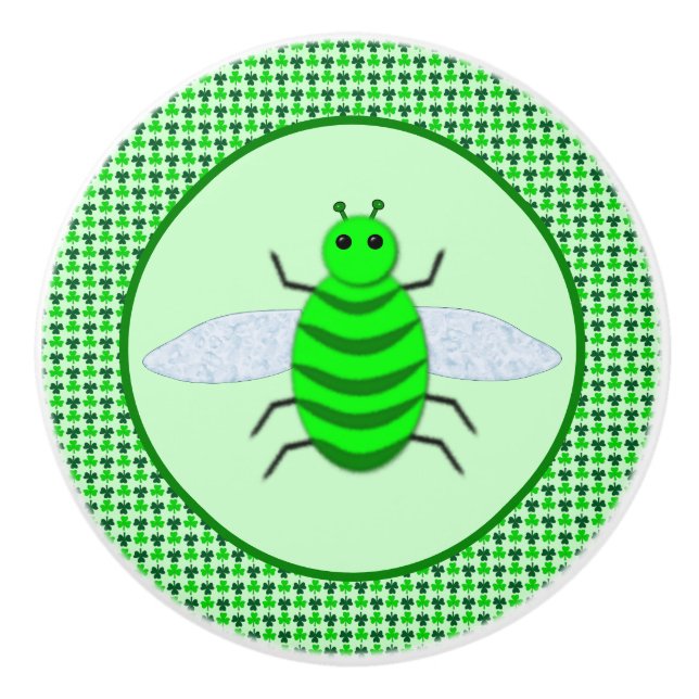 Pomo De Cerámica Abeja y rocas de San Patricio (Anverso)