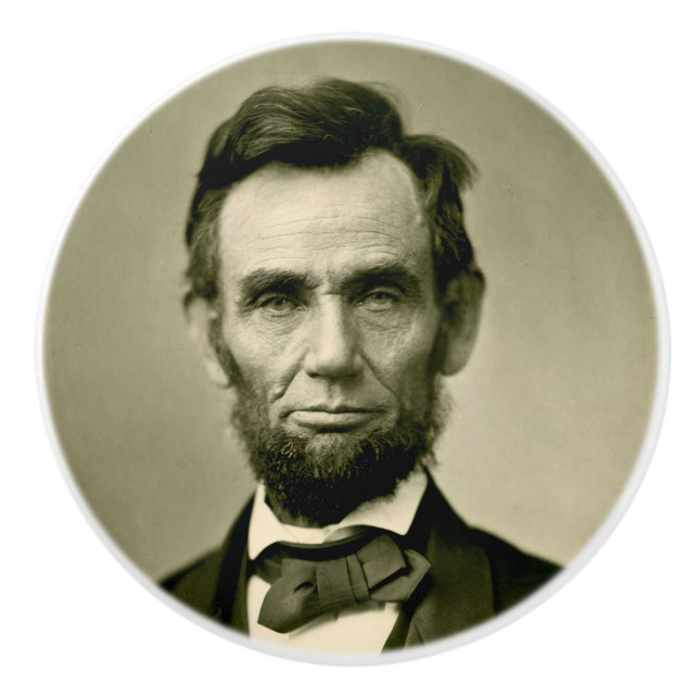 Pomo De Cerámica Abraham Lincoln presidente usa Estados Unidos (Anverso)