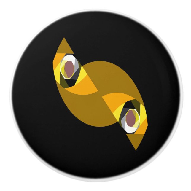 POMO DE CERÁMICA ABSTRACT OWL (Anverso)