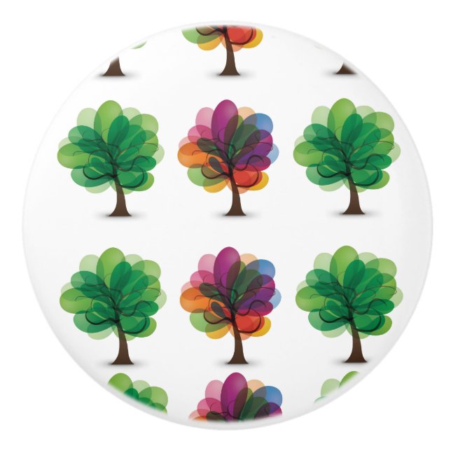 Pomo De Cerámica Abstract Trees Ceramic Knob (Anverso)