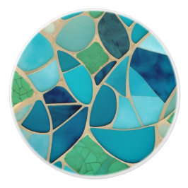 Pomo De Cerámica Abstracto turquesa puerta de armario de estilo Art