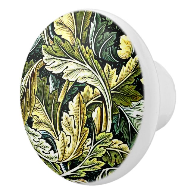 Pomo De Cerámica Acanthus, un patrón de William Morris, (Derecha)