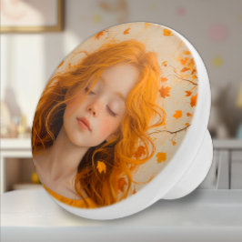 Pomo De Cerámica Acento de Naranja de niños mayores de restricción
