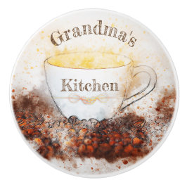 Pomo De Cerámica Acogedora perilla de cerámica para café de cocina
