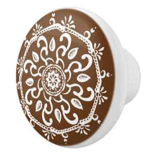 Pomo De Cerámica Acorn Mandala
