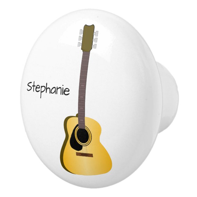 Pomo De Cerámica Acoustic Guitar Design Personalised (Derecha)