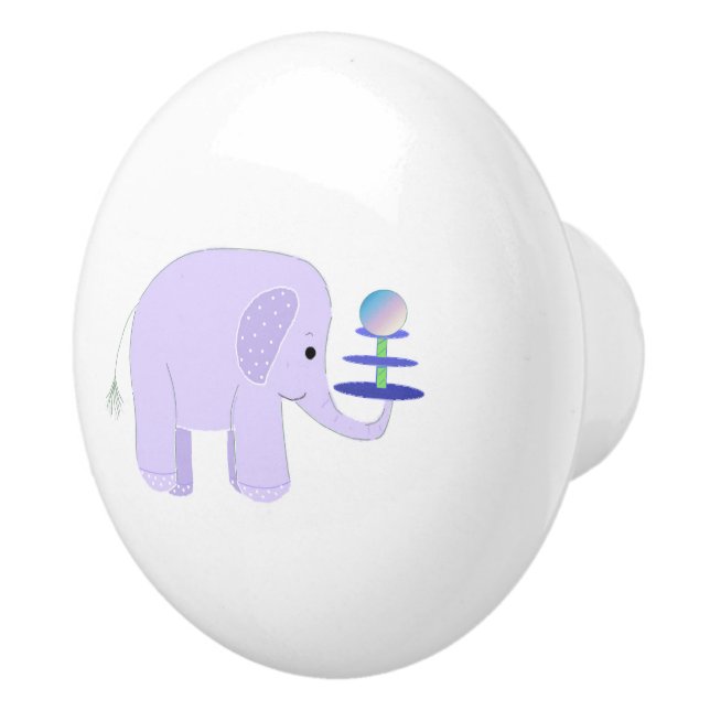 Pomo De Cerámica Acto de equilibrio de elefante (Derecha)
