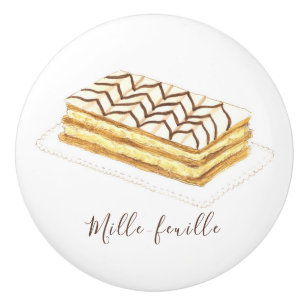 Pomo De Cerámica Acuarela de bollería de Mille-feuille