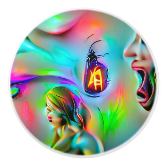 Pomo De Cerámica Acusticofobia (Anverso)