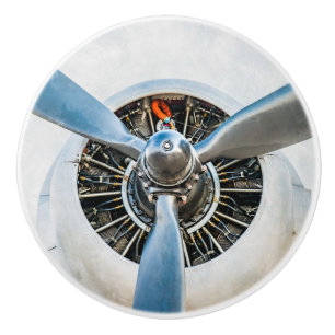 Pomo De Cerámica Aeronaves Douglas DC-3. Hélice
