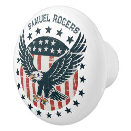 Pomo De Cerámica Águila Americana Retro