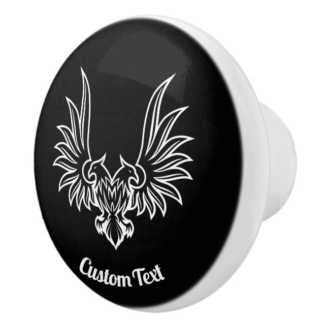 Pomo De Cerámica Águila con dos cabezas de cerámica Knob (Derecha)