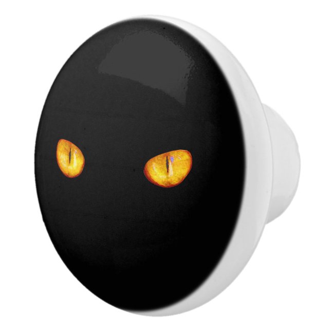 Pomo De Cerámica Ahora te ve gato negro (Derecha)