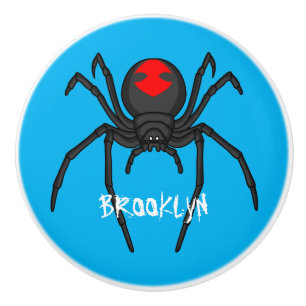 Pomo De Cerámica Alarmante ilustracion personalizado de araña de vi