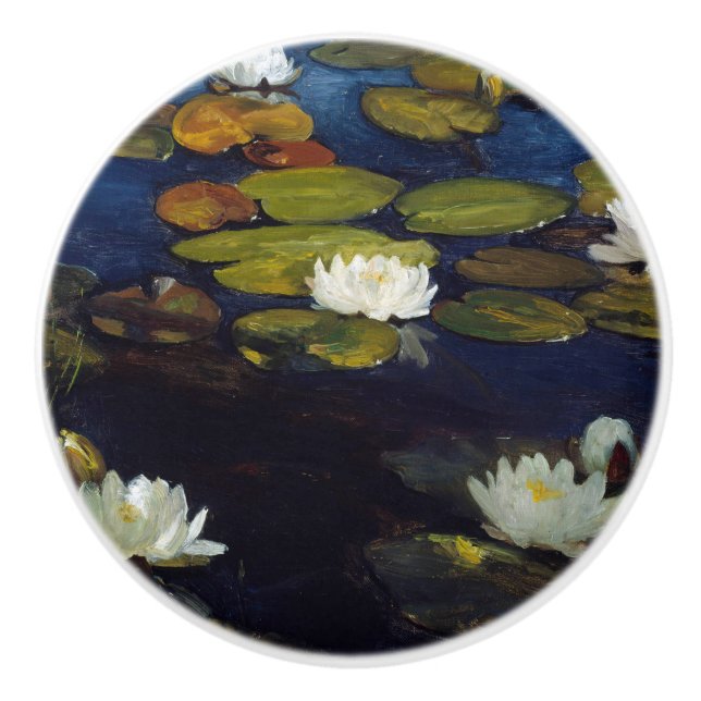 Pomo De Cerámica Albert Edelfelt - Water Lilies, Estudio (Anverso)