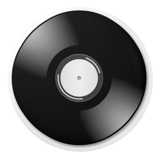 Pomo De Cerámica Álbum Vinyl Retro Grabar diversión tema de los año (Anverso)