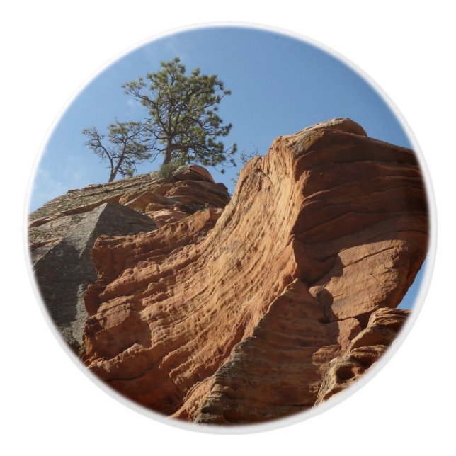 Pomo De Cerámica Alcance de ángeles en el Parque Nacional de Zion (Anverso)