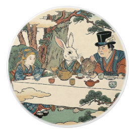 Pomo De Cerámica Alice Lost in Japan | Ukiyo-e Mad Tea Party