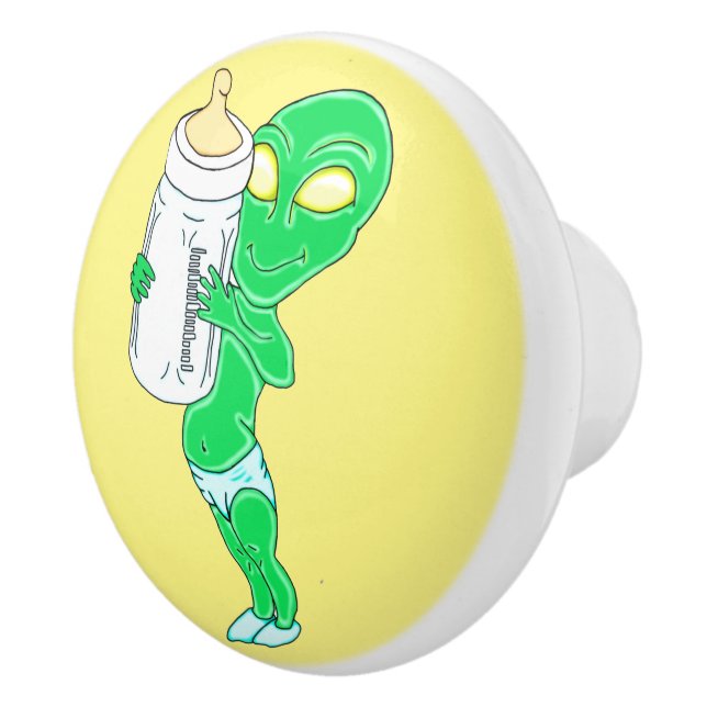 Pomo De Cerámica Alien Baby Boy (Derecha)