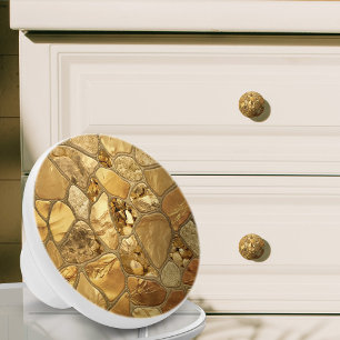 Pomo De Cerámica All That Gold - guijarros mosaico de voronoi N1