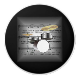 Pomo De Cerámica Almohada tridimensional ~Gray/Black BG~ de la