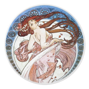 Pomo De Cerámica Alphonse Mucha Diosa