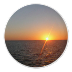 Pomo De Cerámica Amanecer en el Mar III Océano Atlántico