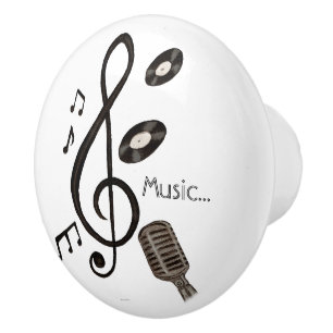 Pomo De Cerámica Amante de la música