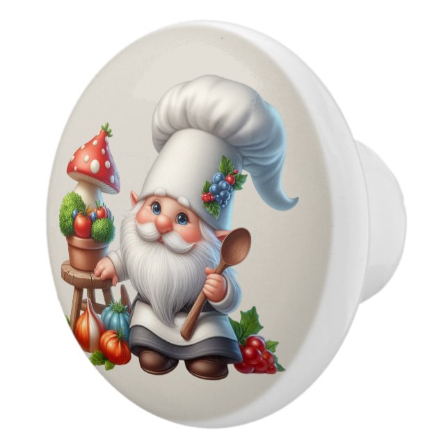 Pomo De Cerámica Amantes de gnome, chef de Guay (Derecha)
