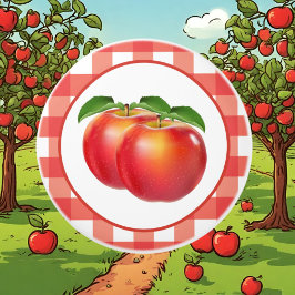 Pomo De Cerámica Amantes de la cocina de manzana roja