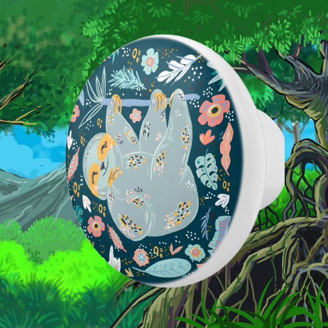 Pomo De Cerámica amantes de la pereza de la jungla (Subido por el creador)