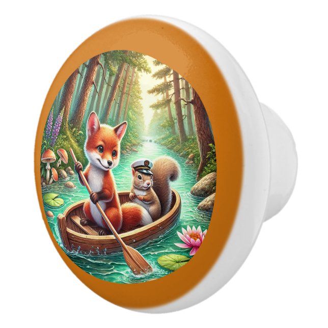 Pomo De Cerámica Amantes de los animales de la taza de té (Derecha)