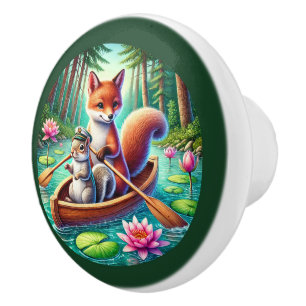 Pomo De Cerámica Amantes de los bosques