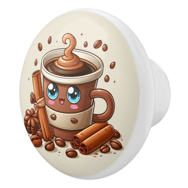 Pomo De Cerámica Amantes del café caliente (Derecha)