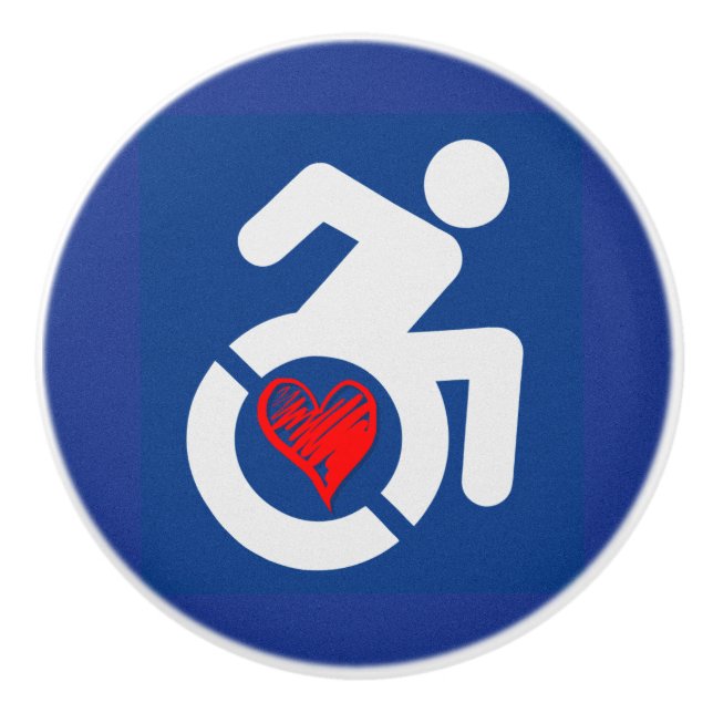 Pomo De Cerámica Amar a los discapacitados (Anverso)