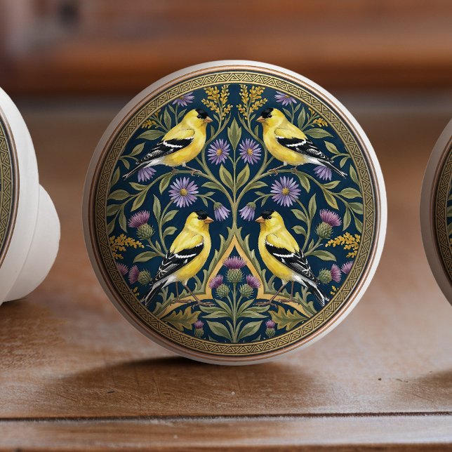 Pomo De Cerámica American Goldfinches Bird Ceramic Pull Knob (Subido por el creador)