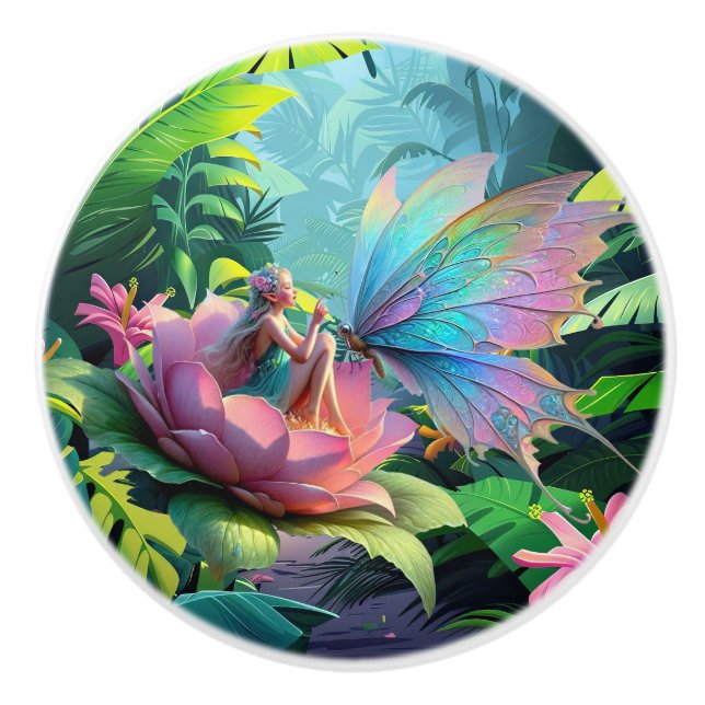 Pomo De Cerámica Amigos de jardín (Anverso)